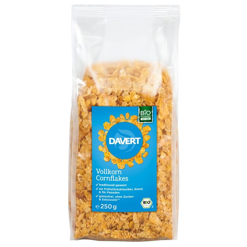 Davert Vollkorn Cornflakes glutenfrei 250g - Produktbild