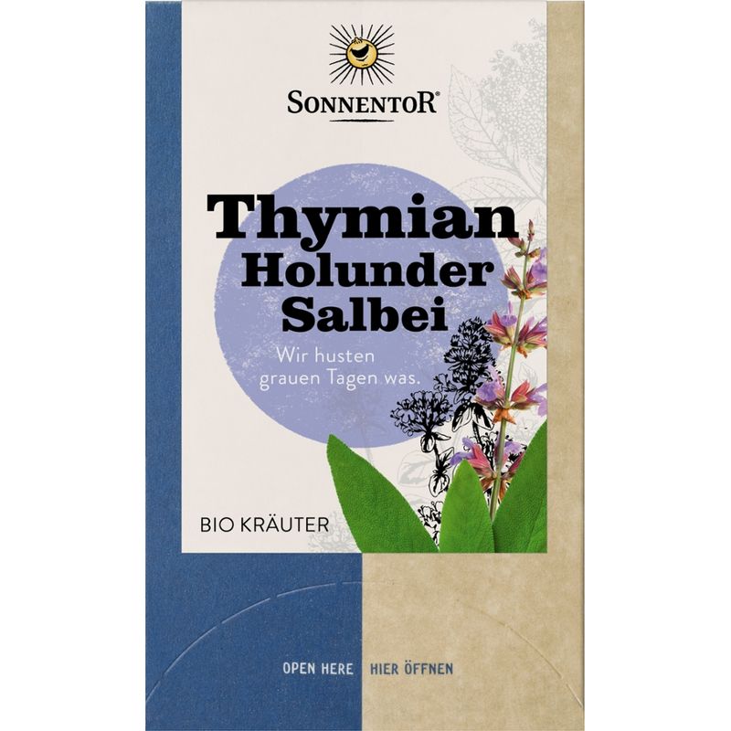 Sonnentor Thymian-Holunder-Salbei, Doppelkammerbeutel - Produktbild