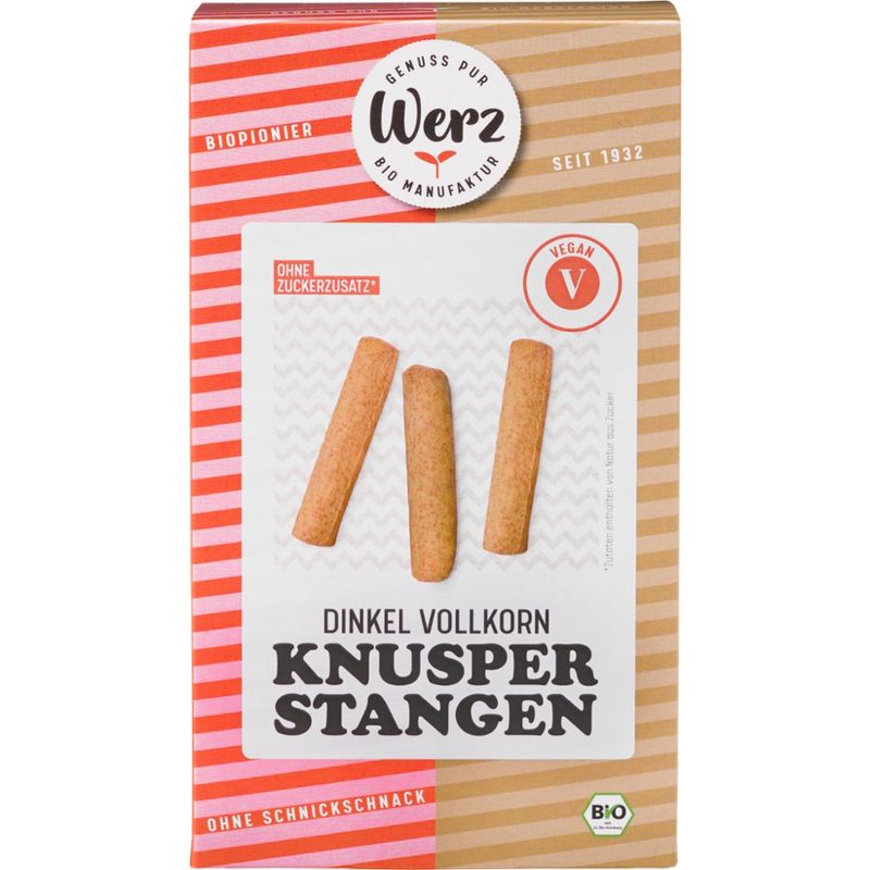 Naturkornmühle Werz Knusperstangen, Dinkel Vollkorngebäck - Produktbild