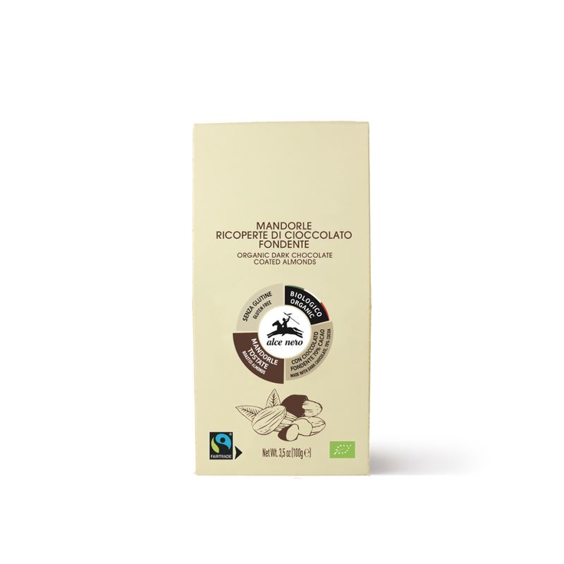 Alce Nero  Bio-Mandeln mit Schokoladenüberzug - Produktbild