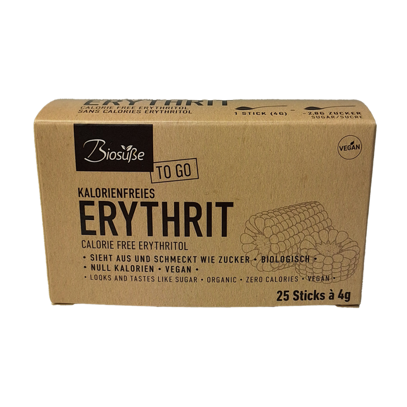 Biosüße Kalorienfreie BioSüße Bio Erythrit To go Box 25 St X 4g - Produktbild