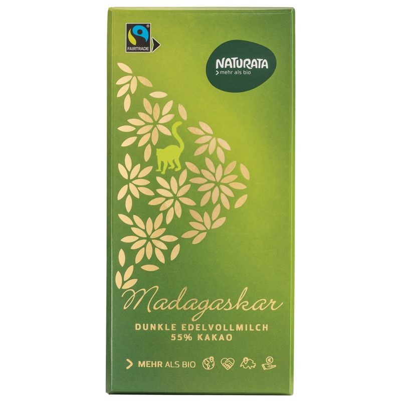 NATURATA Madagaskar dunkle Edelvollmilch 55% - Produktbild