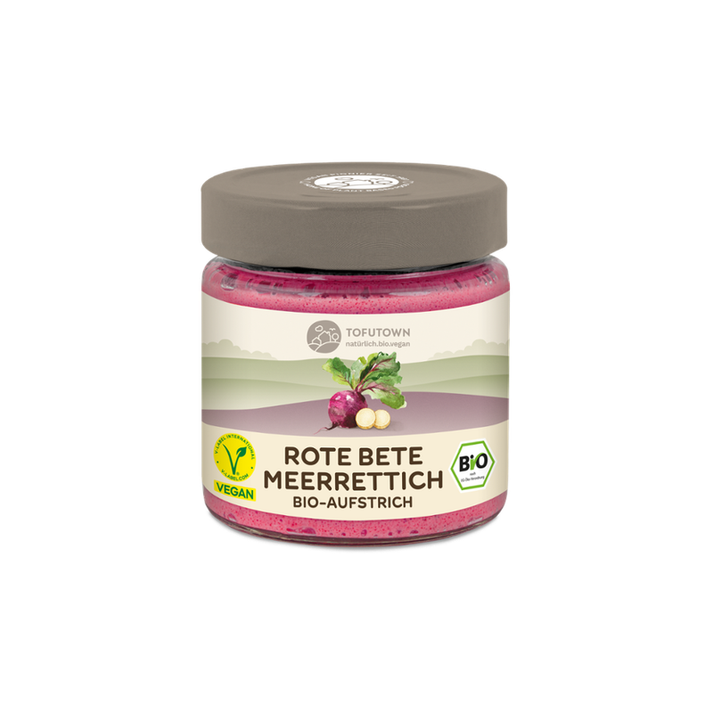 Tofutown Pflanzliche Bio-Streichcreme mit Rote Bete Meerrettich - Produktbild