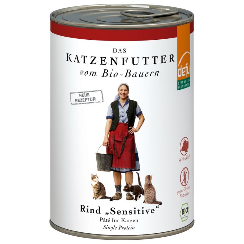 defu - Das Tierfutter vom Bio-Bauern Katze Rind "Sensitive" - Produktbild