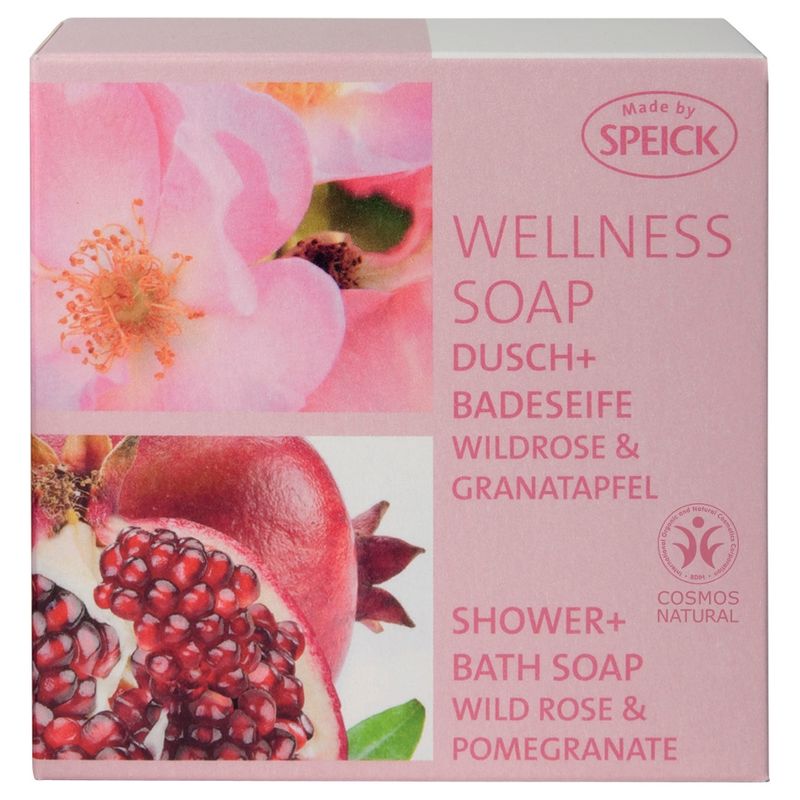 Made by Speick Wellness Soap, Dusch + Badeseife Wildrose & Granatapfel - Produktbild