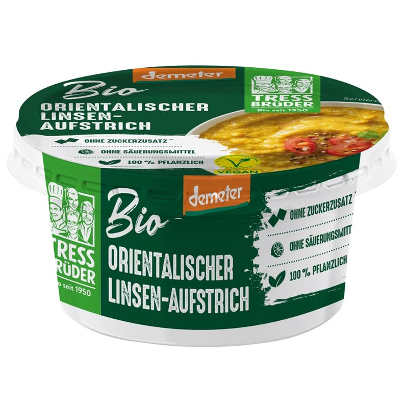 Tress Brüder Bio Demeter orientalischer Linsen-Aufstrich - Produktbild