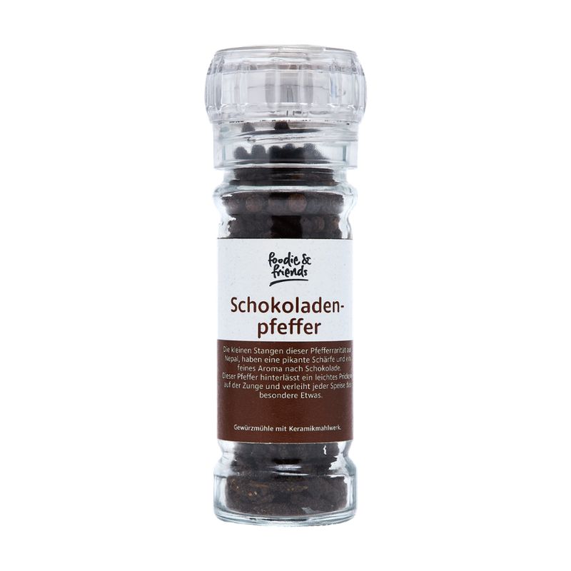 foodie & friends Keramikmühle Bio Schokoladen Pfeffer 45g - Produktbild