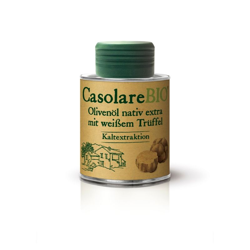 CasolareBio Olivenöl nativ extra CasolareBio mit weißem Trüffel 100 ml - Produktbild