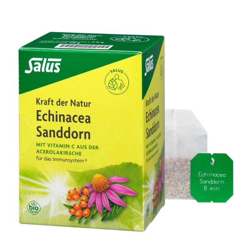 Salus® Salus® Echinacea Sanddorn Kräutertee bio 15 FB - Produktbild