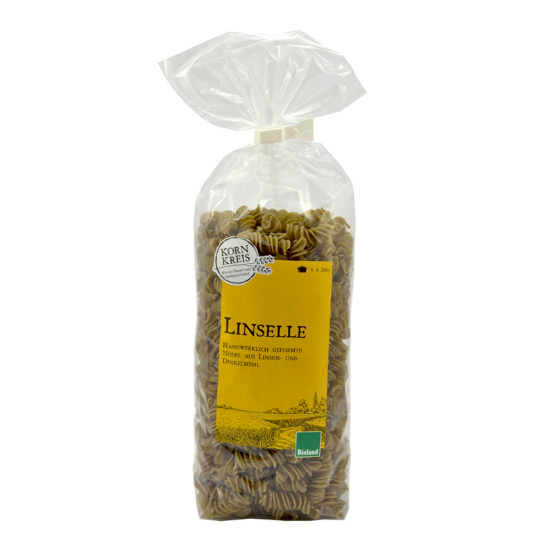 KORNKREIS Linselle - Linsen-Dinkel-Nudel - Produktbild