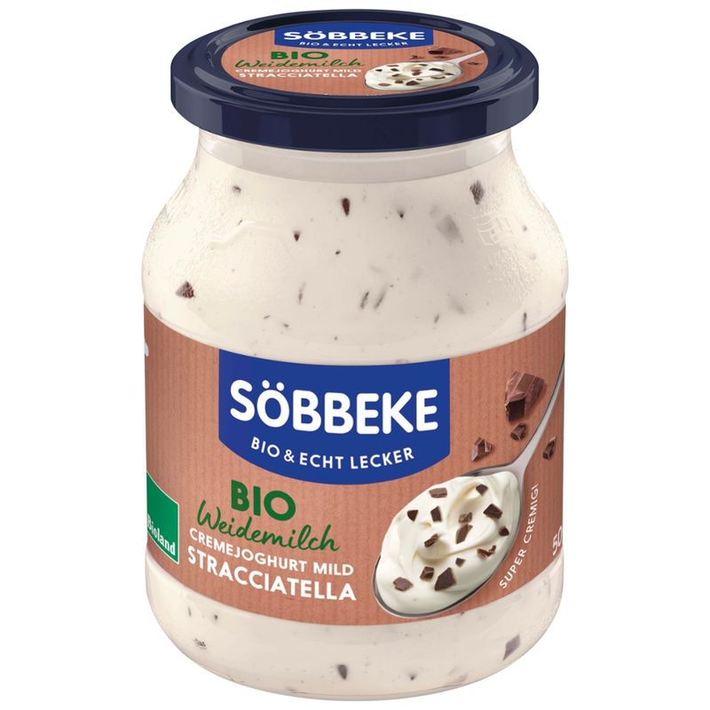 Söbbeke Bio Weidemilch Joghurt mild Stracciatella 7,5 % Fett - Produktbild