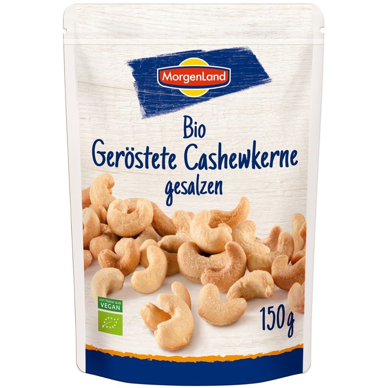 MorgenLand Bio Geröstete Cashewkerne gesalzen - Produktbild