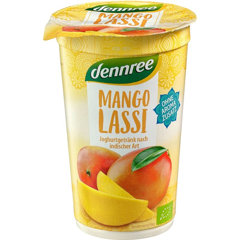 dennree Mango Lassi, Joghurtgetränk nach indischer Art - Produktbild