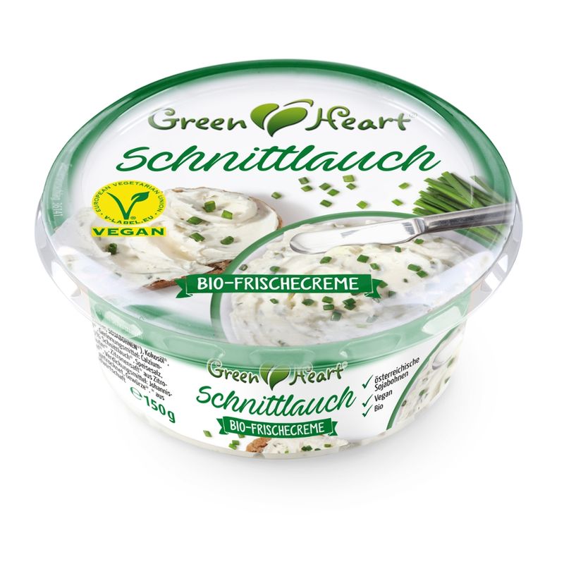 Green Heart Bio Frischecreme Schnittlauch, vegan - Produktbild