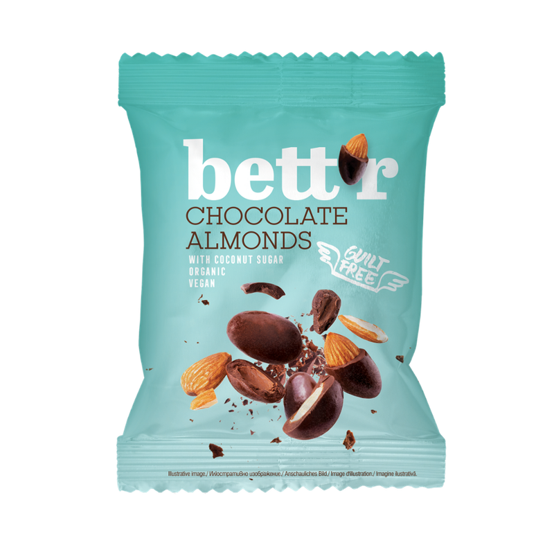 Bett'r Biovegane Schokoladenmandeln, 40g, Bettr - Produktbild