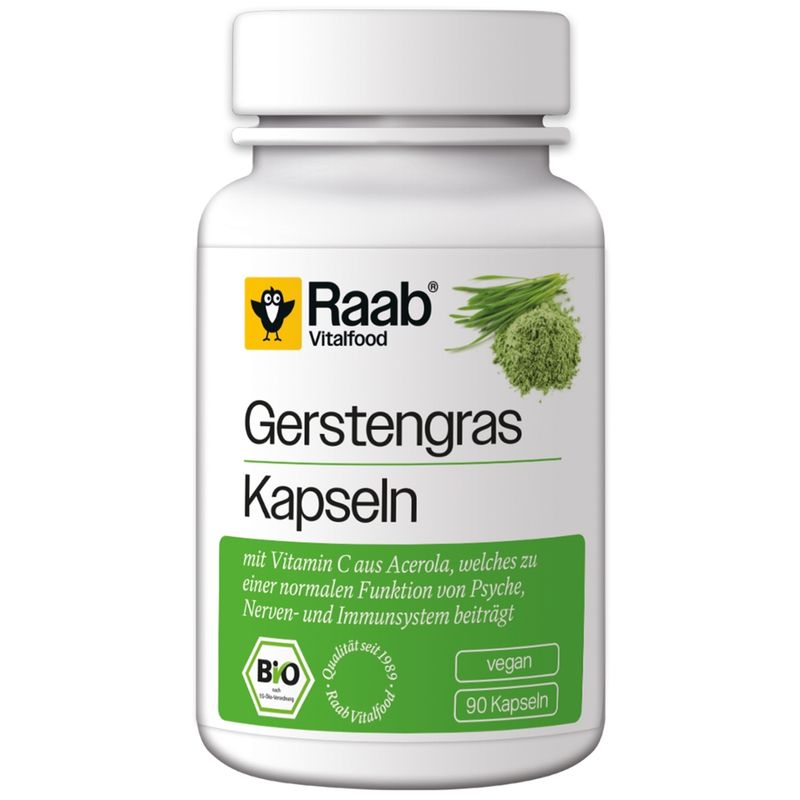 Raab Vitalfood BIO Gerstengras Kapseln - Produktbild