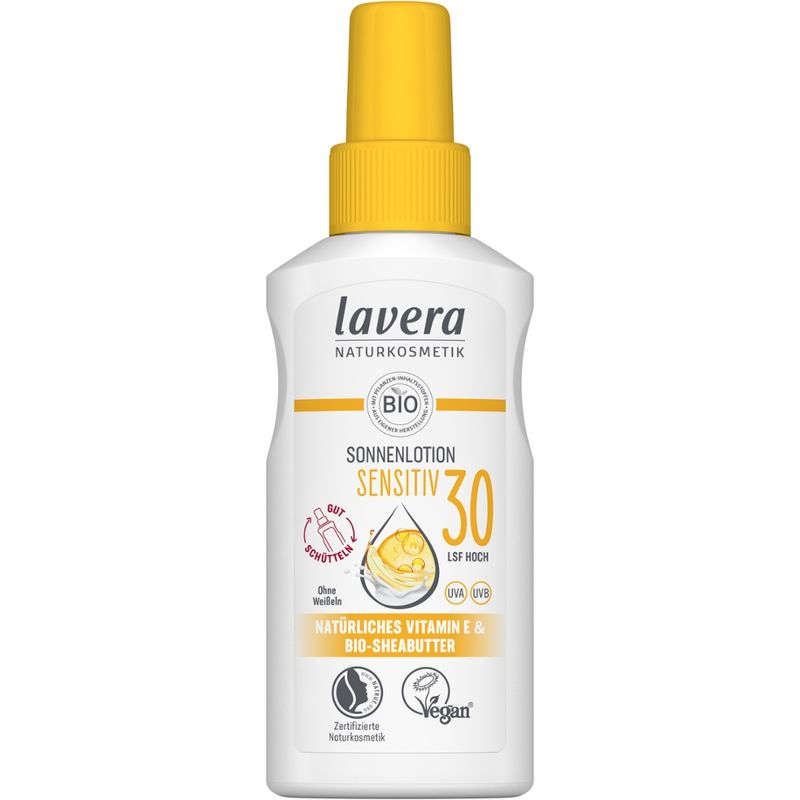 lavera Sonnenlotion Sensitiv LSF 30 - Produktbild