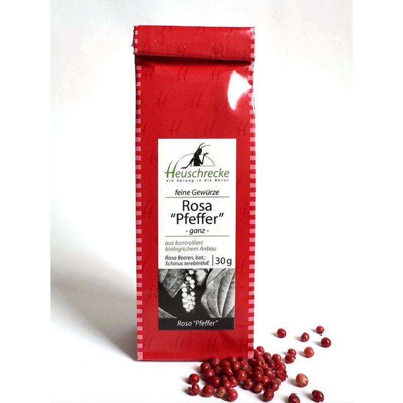 Heuschrecke 'Pfeffer' rosa, ganz, rosa Beeren, kbA - Produktbild