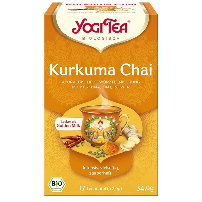 YOGI TEA Yogi Tea® Kurkuma Chai, Bio-Gewürztee mit Kurkuma, Zimt und Ingwer - Produktbild