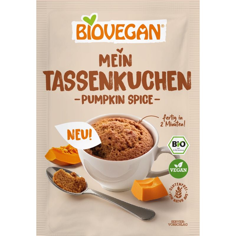 Biovegan Mein Tassenkuchen Pumpkin Spice, 55g BIO - Produktbild