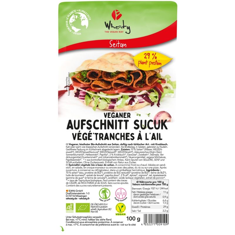 Wheaty Wheaty Veganer Aufschnitt Sucuk - Produktbild