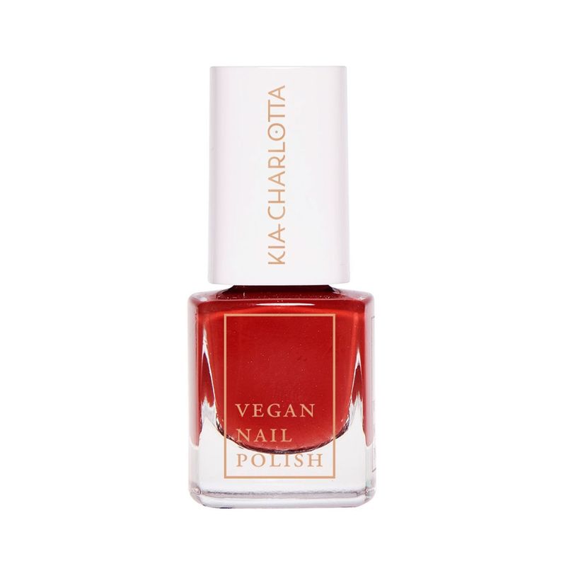 Kia-Charlotta Kia-Charlotta, Veganer Nagellack Determination (Dunkelrot), Bis zu 87% natürlich, 100% pflanzliche Lösungsmittel, Zertifiziert Vegan, Made in Germany, Premium Qualität, 5ml - Produktbild