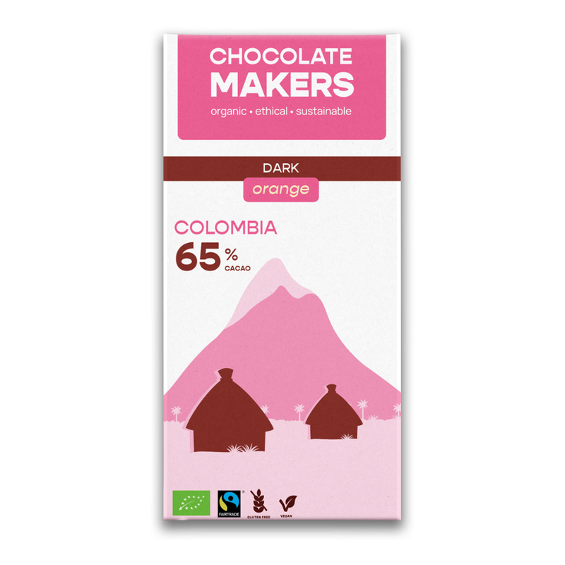 Chocolatemakers Kolumbien Pur 65% Orange - Produktbild