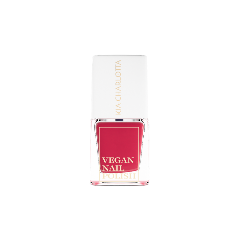 Kia-Charlotta Kia-Charlotta, Veganer Nagellack Confident (Himbeer), Bis zu 87% natürlich, 100% pflanzliche Lösungsmittel, Zertifiziert Vegan, Made in Germany, Premium Qualität, 5ml - Produktbild