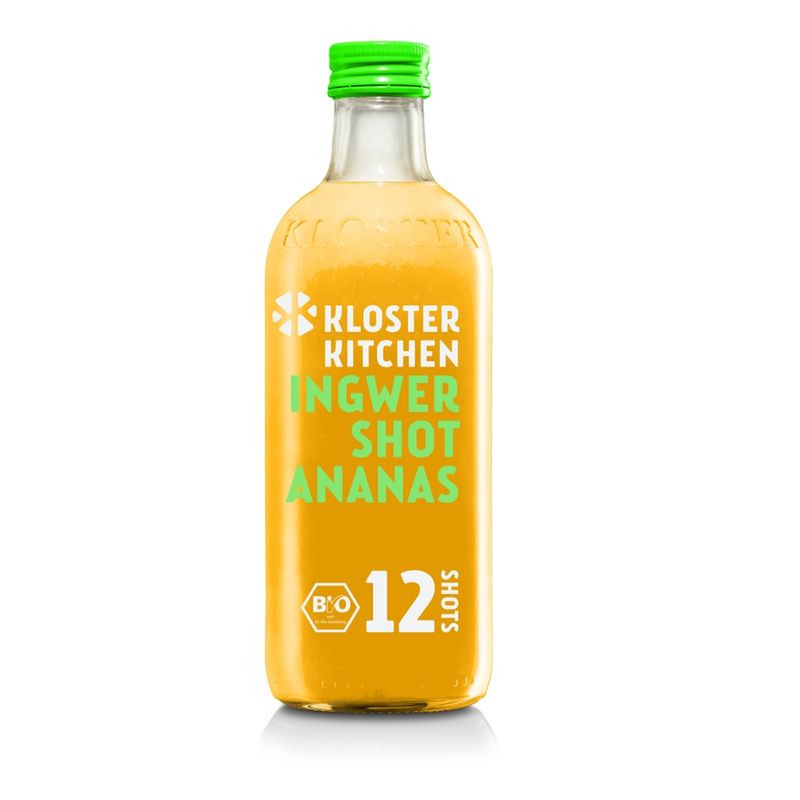KLOSTER KITCHEN BIO Ingwer Shot Ananas12SHOTS - Produktbild