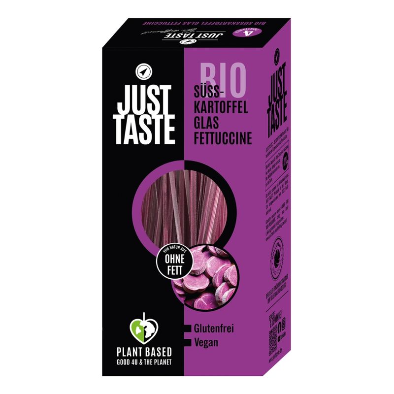 Just Taste Just Taste Bio Lila Süsskartoffel Glas Fettuccine - Produktbild
