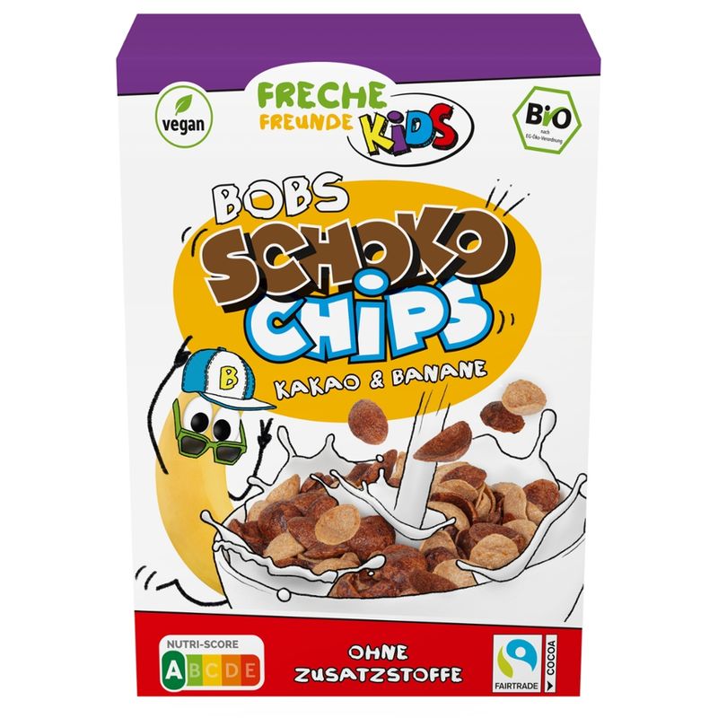 Freche Freunde Freche Freunde Kids Bio Bobs Schoko Chips - Kakao & Banane - Produktbild