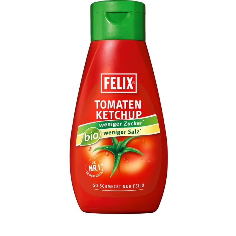 Felix Felix Ketchup 435g Bio weniger Zucker, weniger Salz - Produktbild