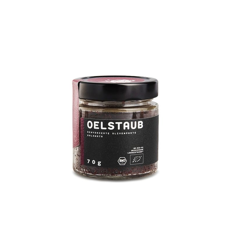 OEL  OELSTAUB Kalamata - getrocknete Kalamata Oliven*, Meersalz, Essig* - Produktbild