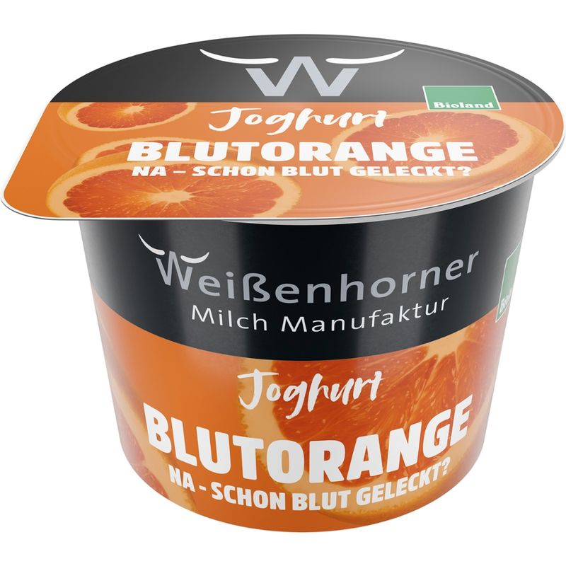 Weißenhorner Milch Manufaktur Bioland Joghurt Blutorange 250g - Produktbild