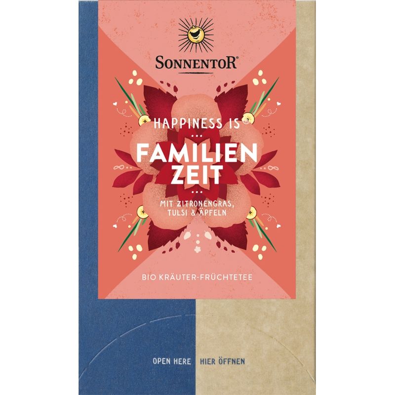 Sonnentor Familienzeit Tee Happiness is®, Doppelkammerbeutel - Produktbild