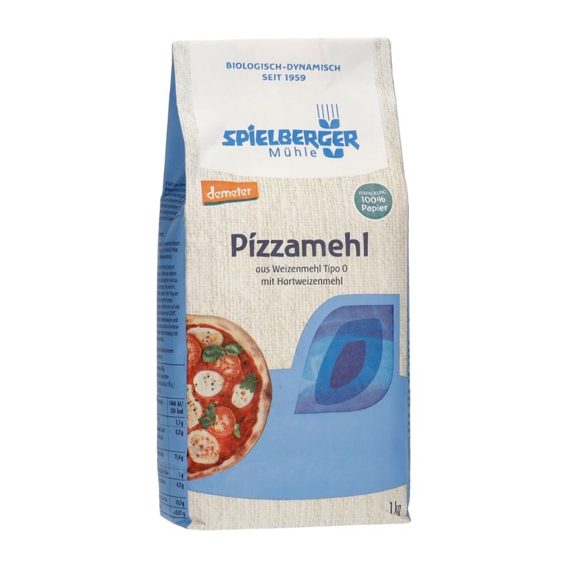 Spielberger Mühle Pizzamehl aus Weizenmehl Tipo 0 mit Hartweizenmehl, demeter - Produktbild