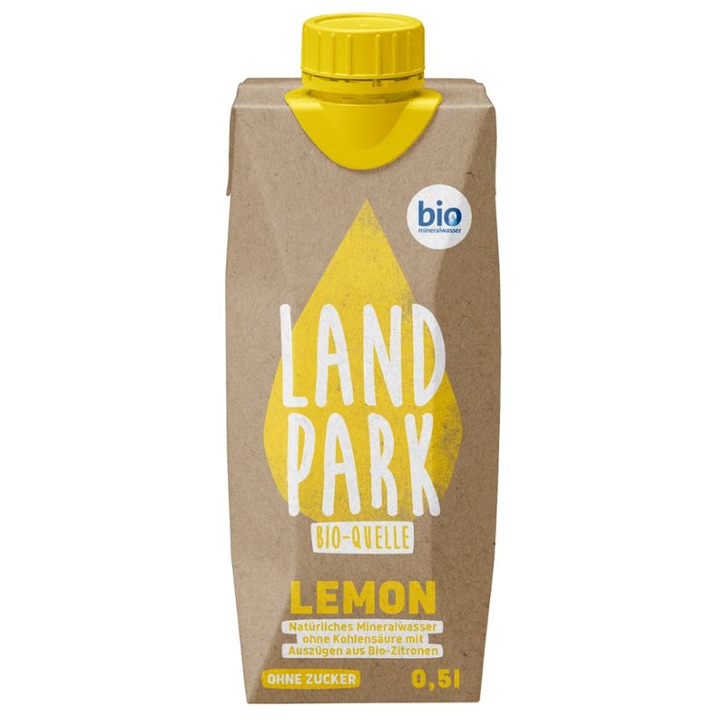 Landpark Bio-Quelle Landpark Bio-Quelle Lemon 0,5 l TetraPak - Produktbild