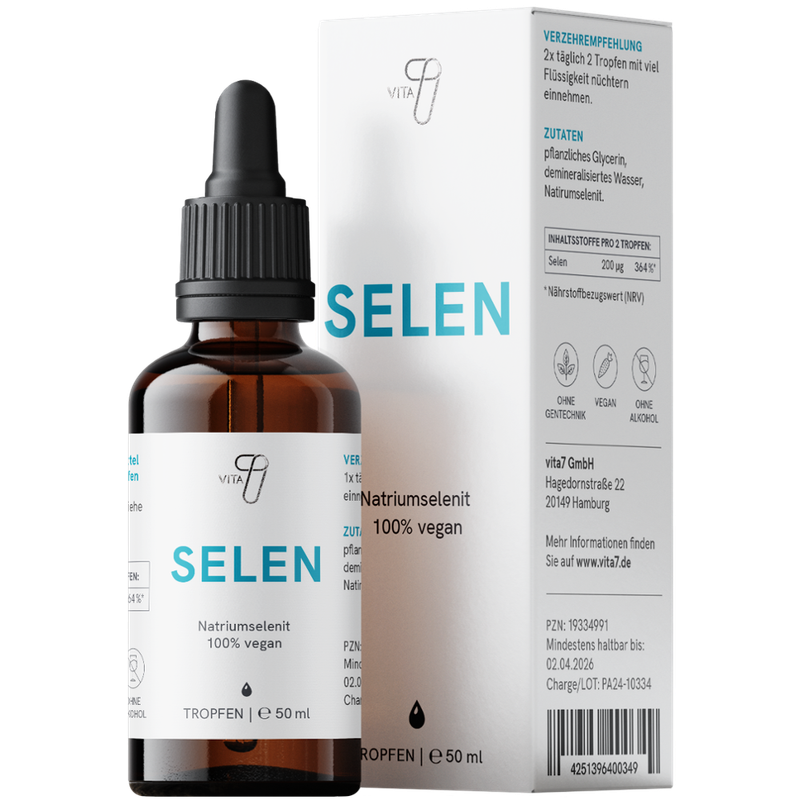 vita7 Selen Tropfen mit Natriumselenit, 50 ml - Produktbild