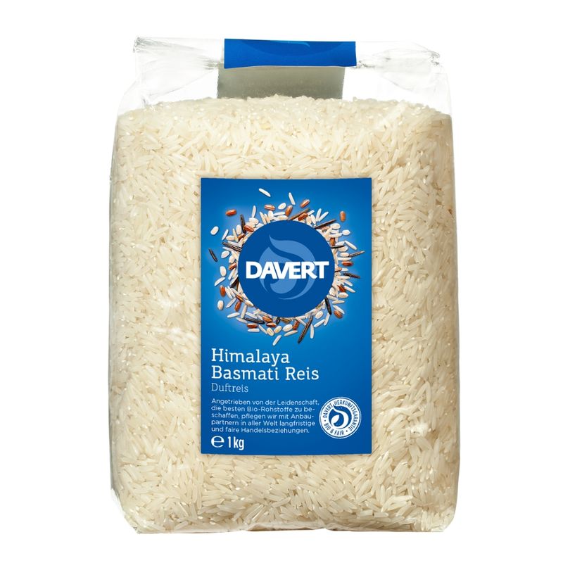 Davert Himalaya Basmati Reis weiß 1kg - Produktbild