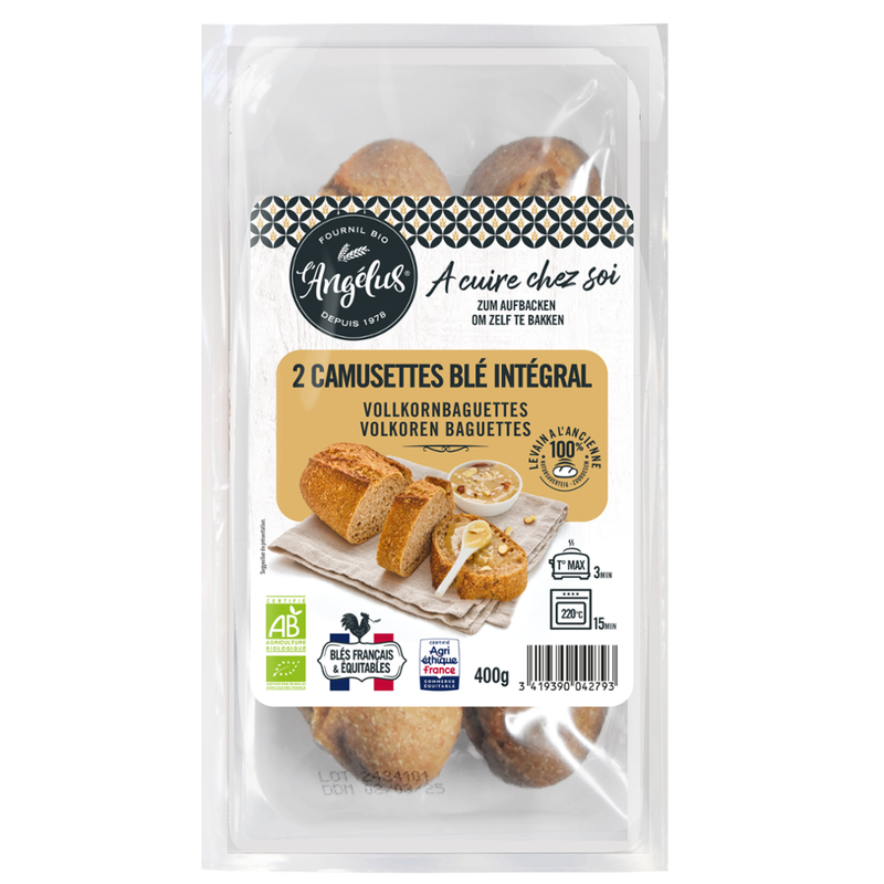 L'Angélus Vollkorn-Baguettes 2x200g zum Aufbacken - Produktbild