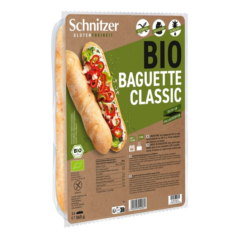 Schnitzer GLUTENFREIHEIT Bio Baguette Classic - Produktbild