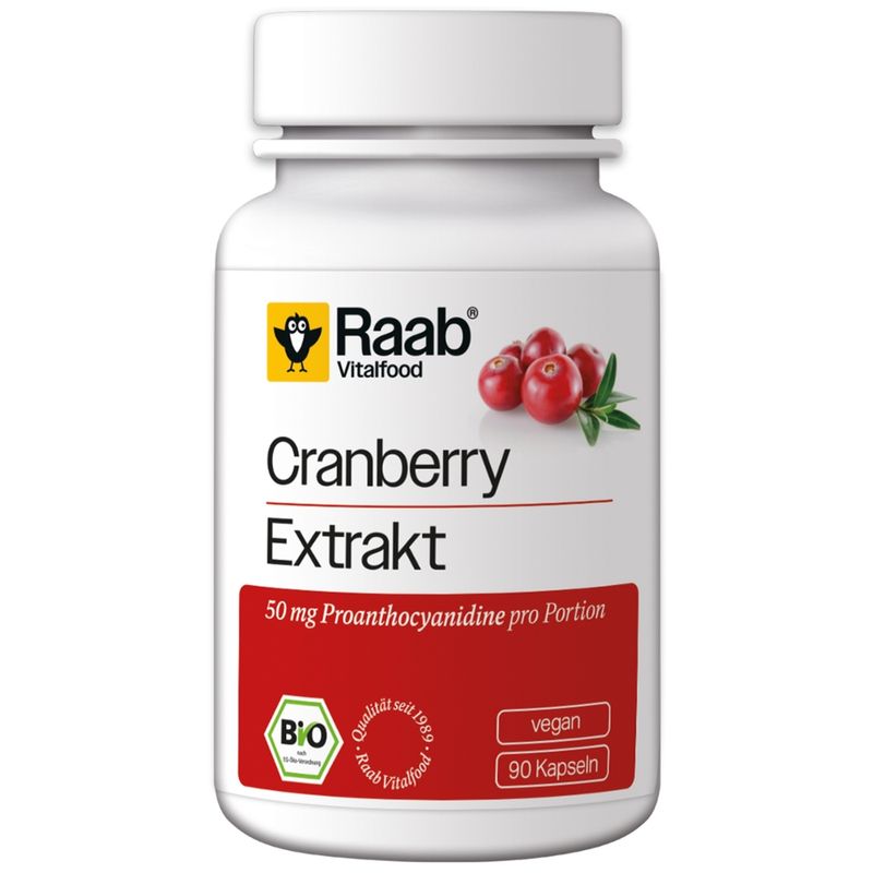 Raab Vitalfood BIO Cranberry Extrakt 90 Kapseln à 440 mg - Produktbild