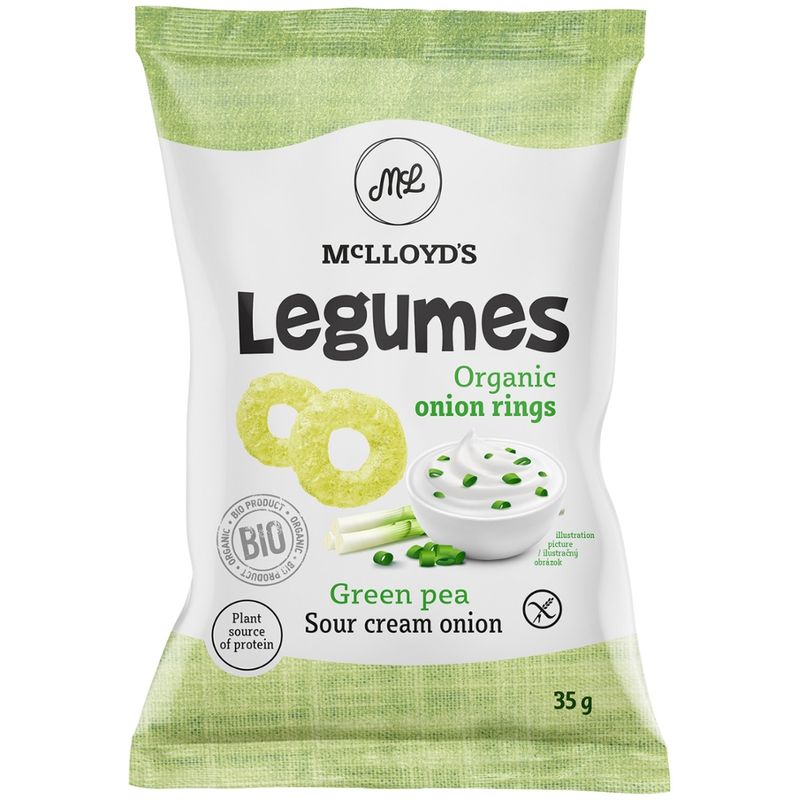 McLLOYD'S McLLOYD'S Bio Legumes Sour Cream&Onion Rings glutenfrei nicht frittiert - Produktbild