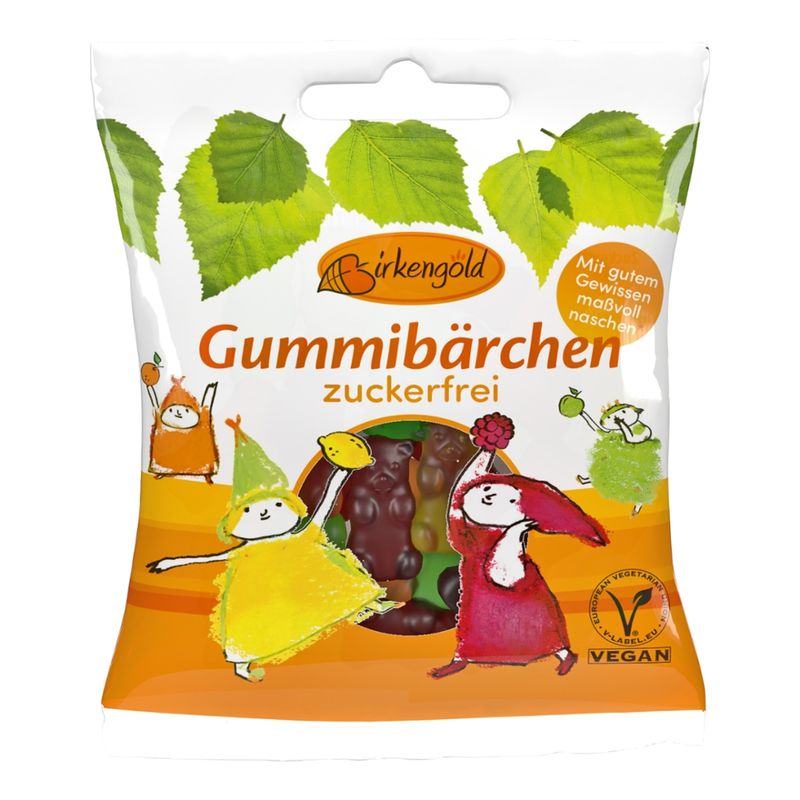 Birkengold Birkengold Gummibärchen ohne Gelatine - zuckerfrei - Produktbild