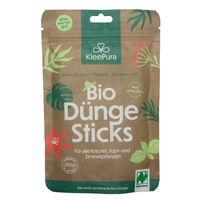 KleePura BioDünger KleePura BioDüngeSticks aus 100% Bio-Klee und Bio-Luzerne (Naturland) - Produktbild