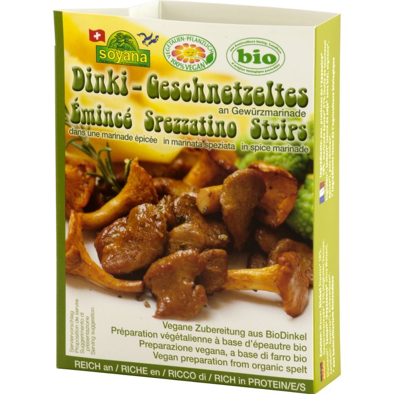 Soyana Dinki-Geschnetzeltes an Gewürzmarinade - vegane Zubereitung aus BioDinkel - Produktbild