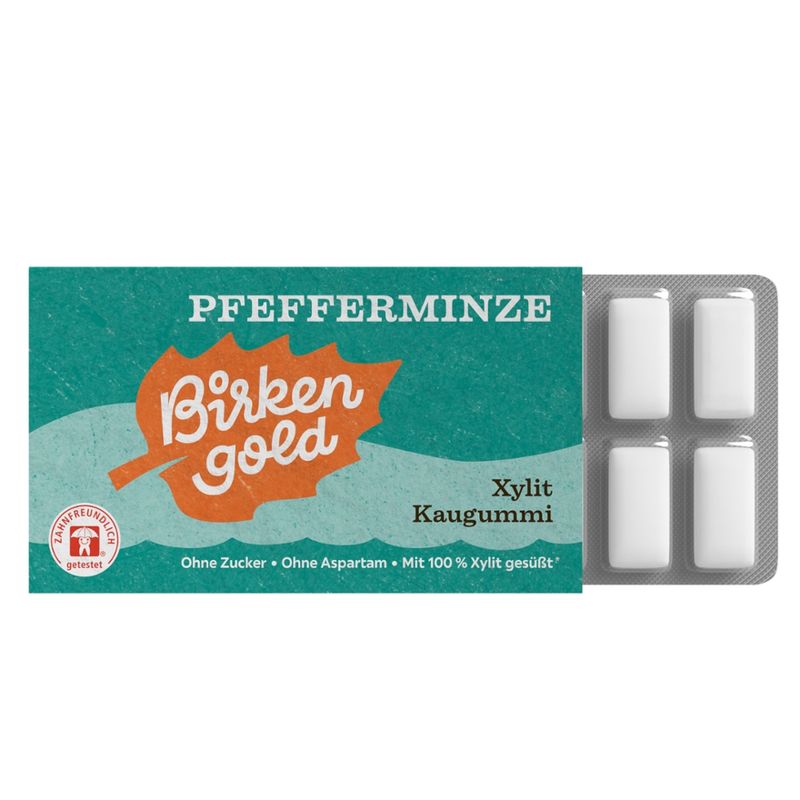 Birkengold Birkengold Kaugummi Pfefferminze (12 Stück) - Produktbild