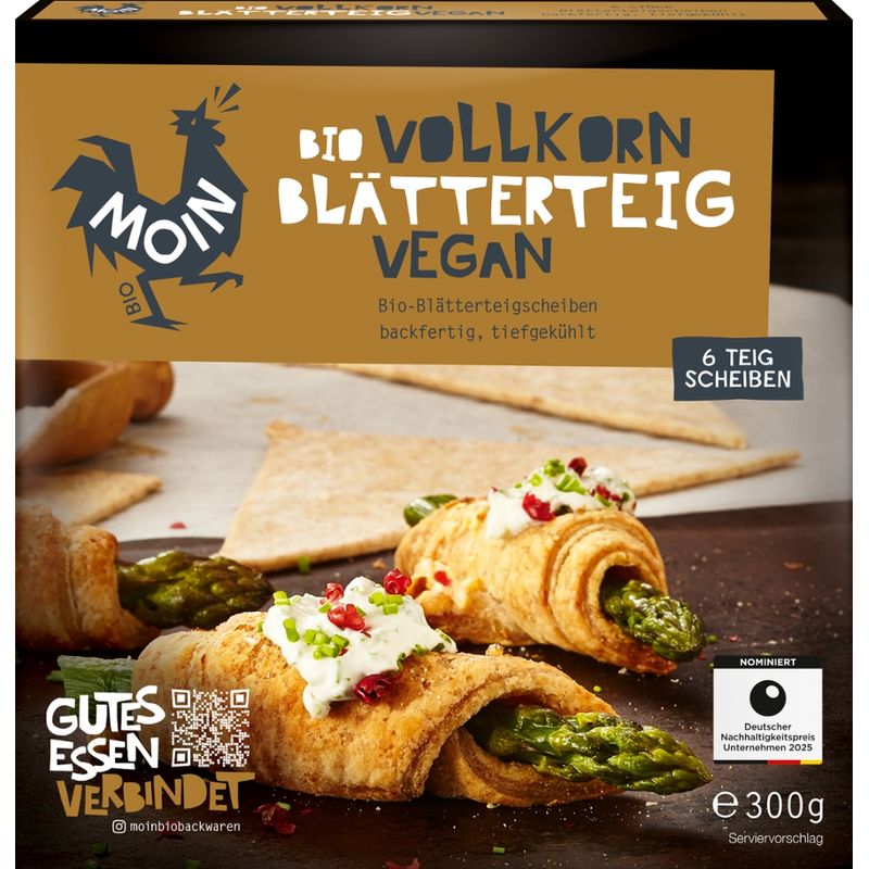 Moin Bio Backwaren Bio Vollkorn Blätterteig - Produktbild