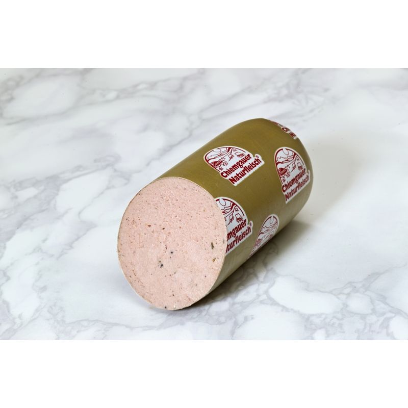 Chiemgauer Naturfleisch Kalbs-Leberwurst fein mit Kräutern, Stange 100 g, SB, kbA - Produktbild