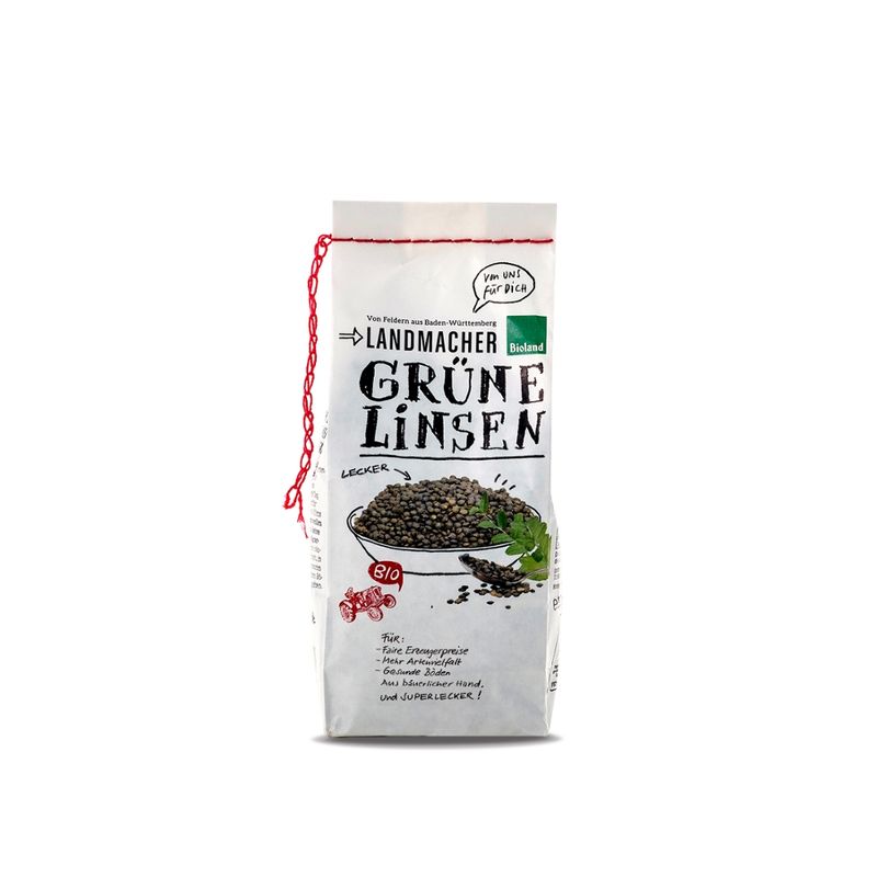 Landmacher Bio-Grüne Linsen (500g), Bioland - Produktbild